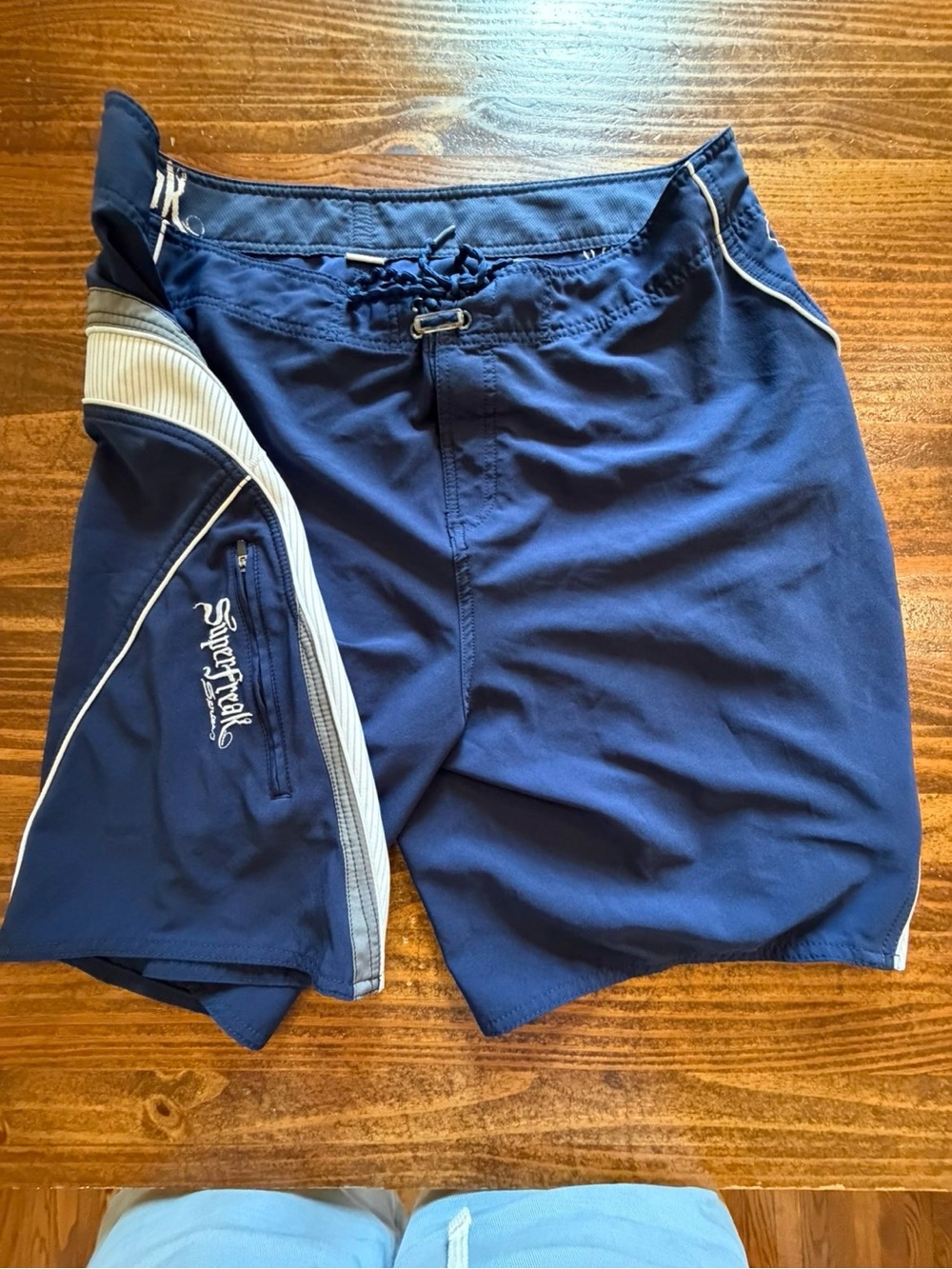 SurfStyle Men’s Navy Board Shorts with Contrast Panel